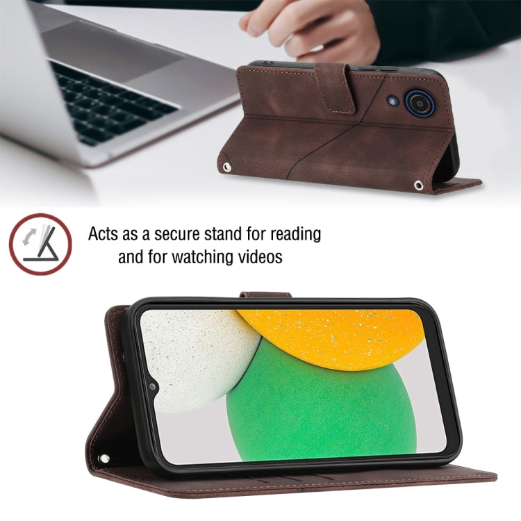 For Samsung Galaxy A03 Core Skin-feel Embossed Leather Phone Case