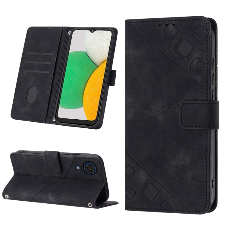 For Samsung Galaxy A03 Core Skin-feel Embossed Leather Phone Case
