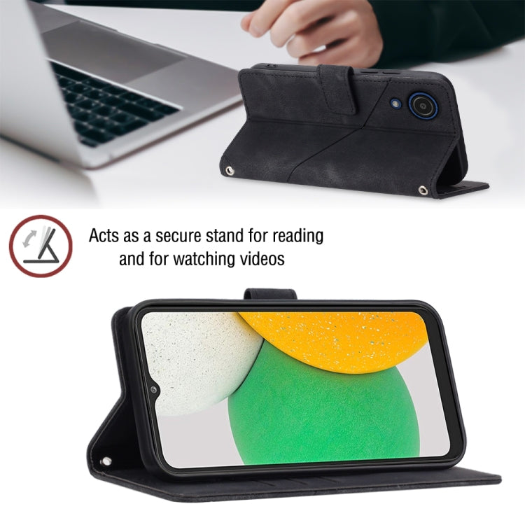 For Samsung Galaxy A03 Core Skin-feel Embossed Leather Phone Case