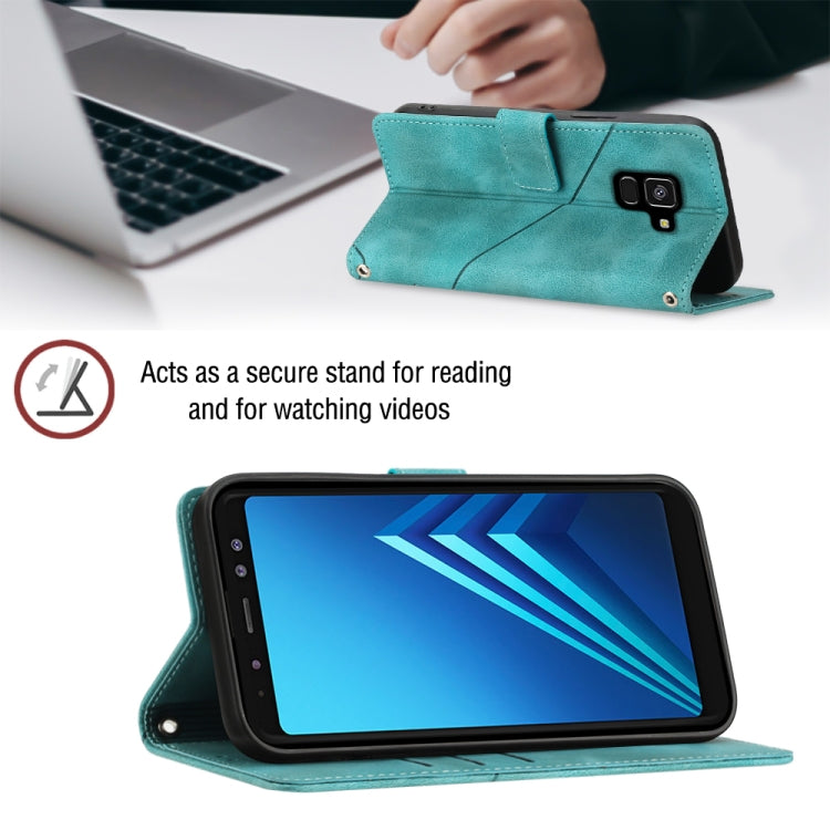 For Samsung Galaxy A8+ 2018 Skin-feel Embossed Leather Phone Case