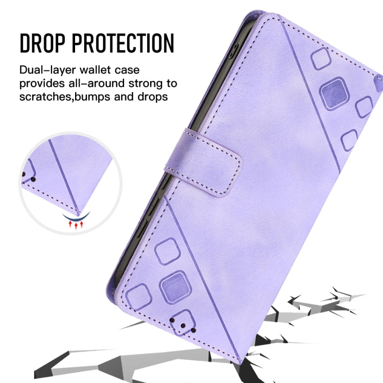 For Samsung Galaxy A10 / M10 Skin-feel Embossed Leather Phone Case
