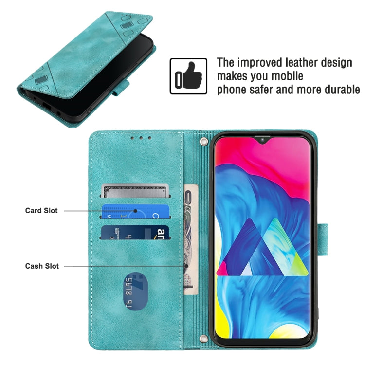For Samsung Galaxy A10 / M10 Skin-feel Embossed Leather Phone Case