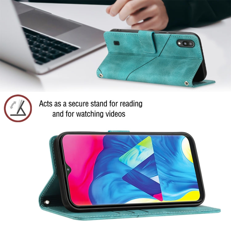 For Samsung Galaxy A10 / M10 Skin-feel Embossed Leather Phone Case