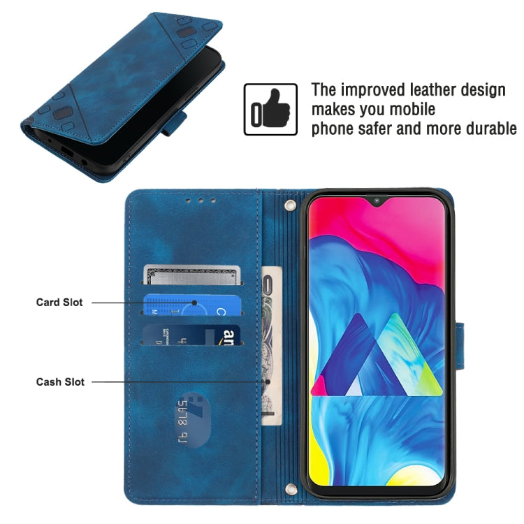 For Samsung Galaxy A10 / M10 Skin-feel Embossed Leather Phone Case