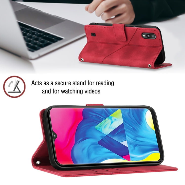 For Samsung Galaxy A10 / M10 Skin-feel Embossed Leather Phone Case