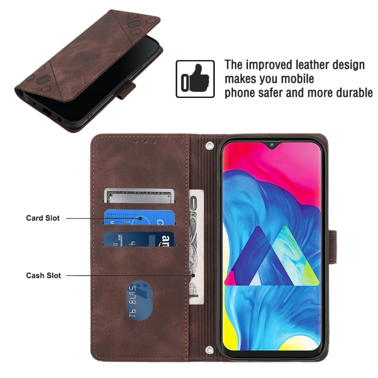 For Samsung Galaxy A10 / M10 Skin-feel Embossed Leather Phone Case