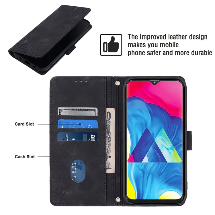 For Samsung Galaxy A10 / M10 Skin-feel Embossed Leather Phone Case