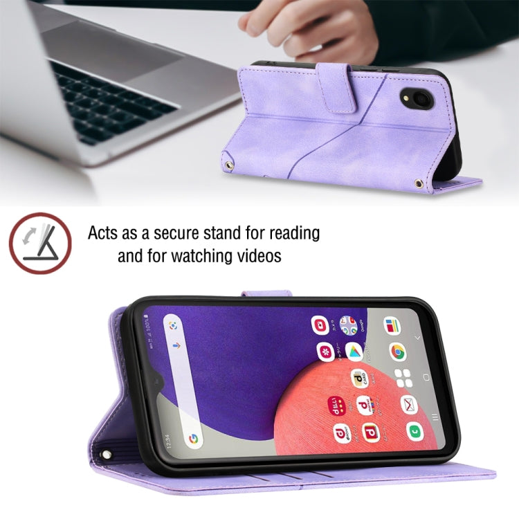 For Samsung Galaxy A22 5G JP Version Skin-feel Embossed Leather Phone Case