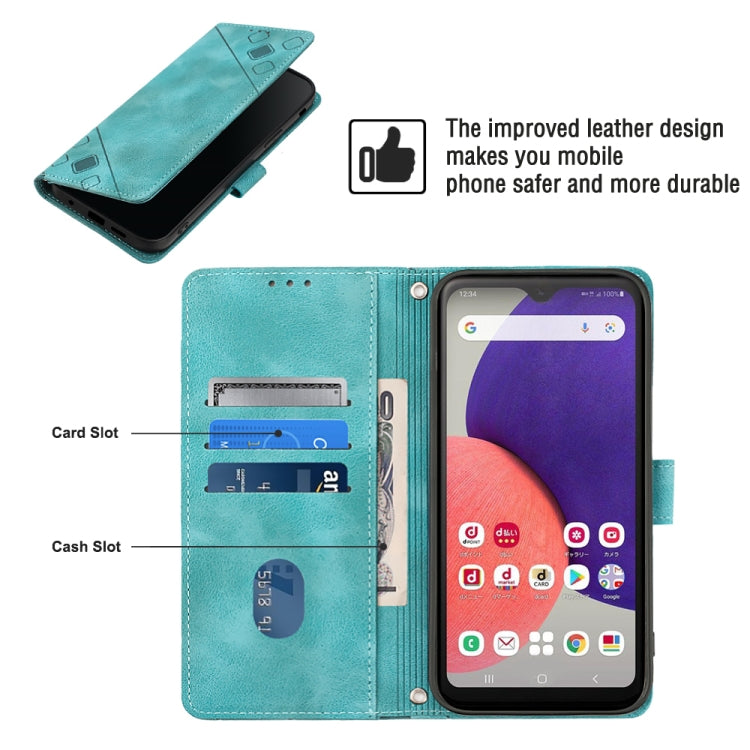For Samsung Galaxy A22 5G JP Version Skin-feel Embossed Leather Phone Case