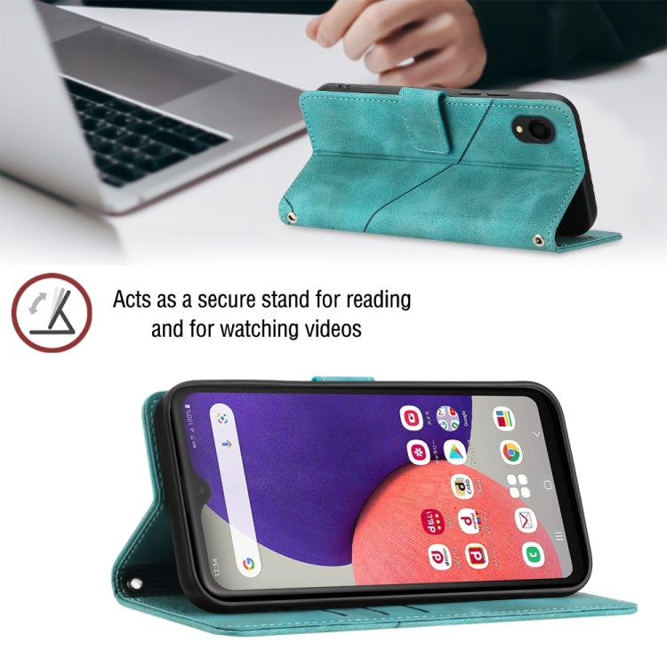For Samsung Galaxy A22 5G JP Version Skin-feel Embossed Leather Phone Case