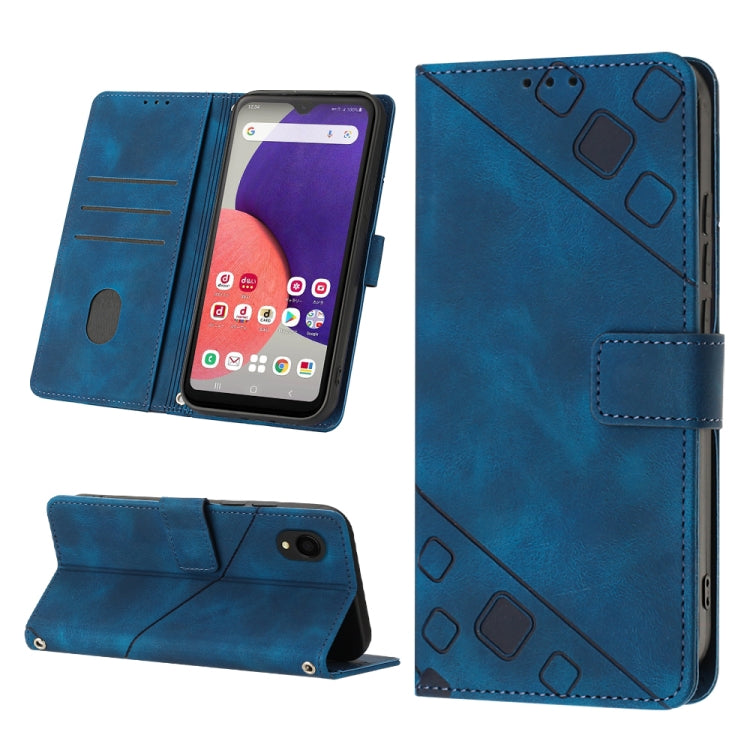 For Samsung Galaxy A22 5G JP Version Skin-feel Embossed Leather Phone Case