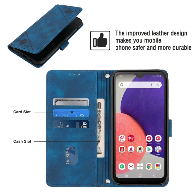 For Samsung Galaxy A22 5G JP Version Skin-feel Embossed Leather Phone Case