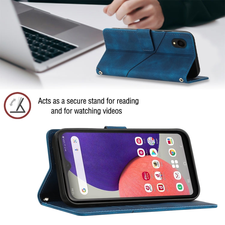 For Samsung Galaxy A22 5G JP Version Skin-feel Embossed Leather Phone Case