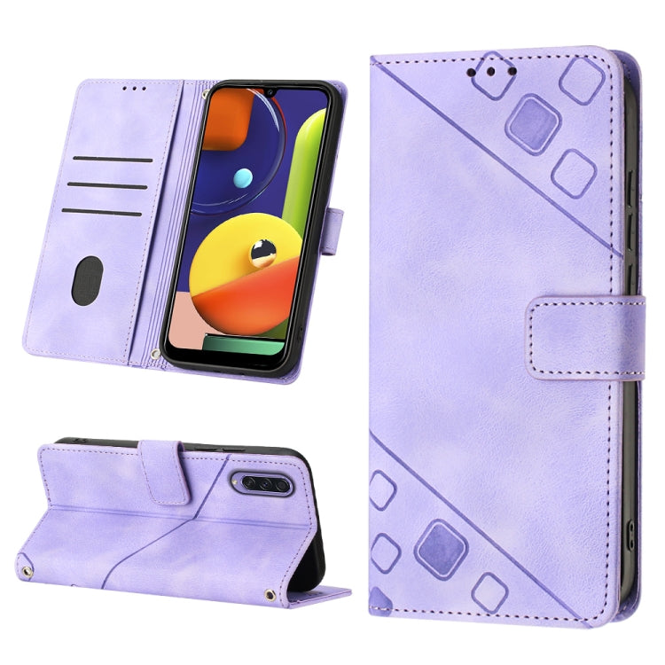 For Samsung Galaxy A50 / A30s / A50s Skin-feel Embossed Leather Phone Case
