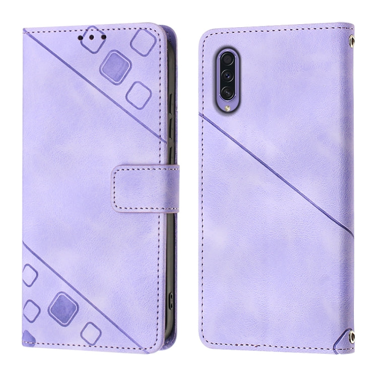 For Samsung Galaxy A50 / A30s / A50s Skin-feel Embossed Leather Phone Case