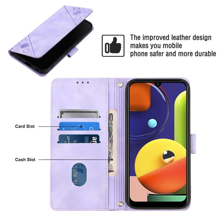 For Samsung Galaxy A50 / A30s / A50s Skin-feel Embossed Leather Phone Case