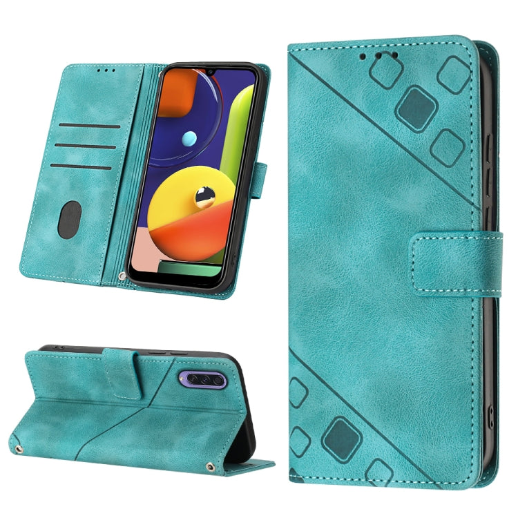 For Samsung Galaxy A50 / A30s / A50s Skin-feel Embossed Leather Phone Case