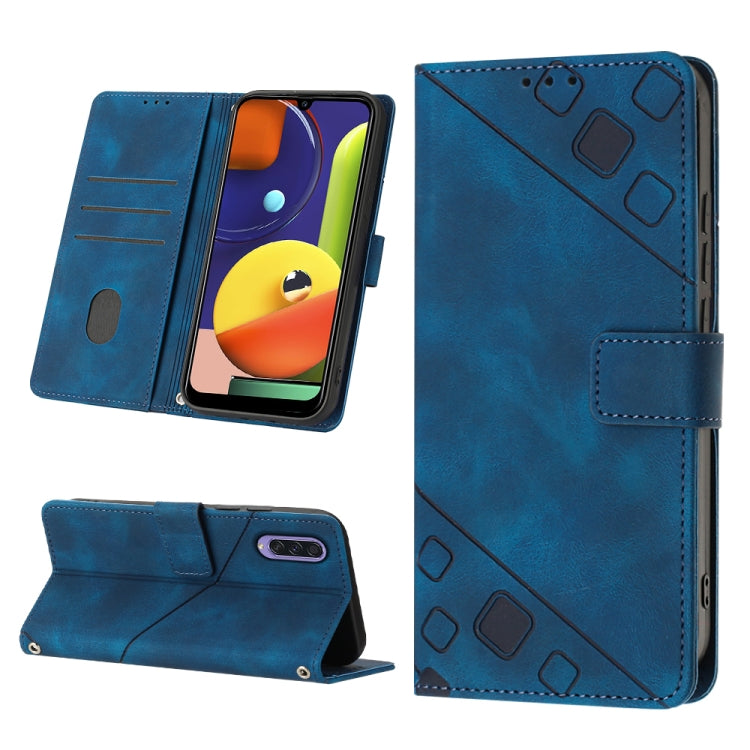 For Samsung Galaxy A50 / A30s / A50s Skin-feel Embossed Leather Phone Case