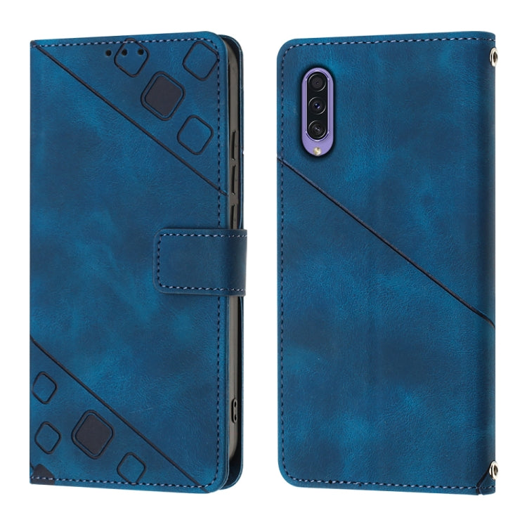 For Samsung Galaxy A50 / A30s / A50s Skin-feel Embossed Leather Phone Case