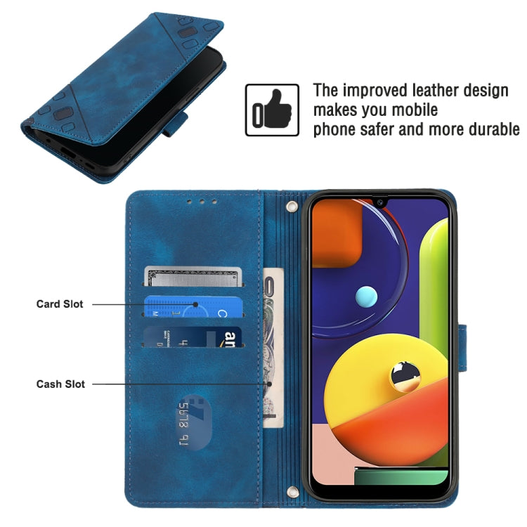 For Samsung Galaxy A50 / A30s / A50s Skin-feel Embossed Leather Phone Case