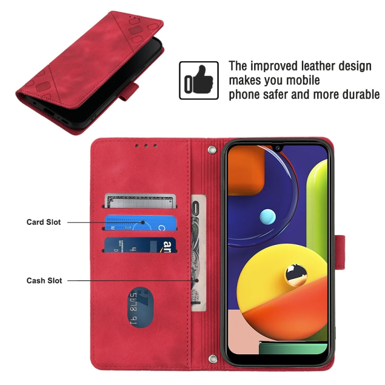 For Samsung Galaxy A50 / A30s / A50s Skin-feel Embossed Leather Phone Case