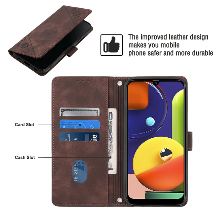 For Samsung Galaxy A50 / A30s / A50s Skin-feel Embossed Leather Phone Case