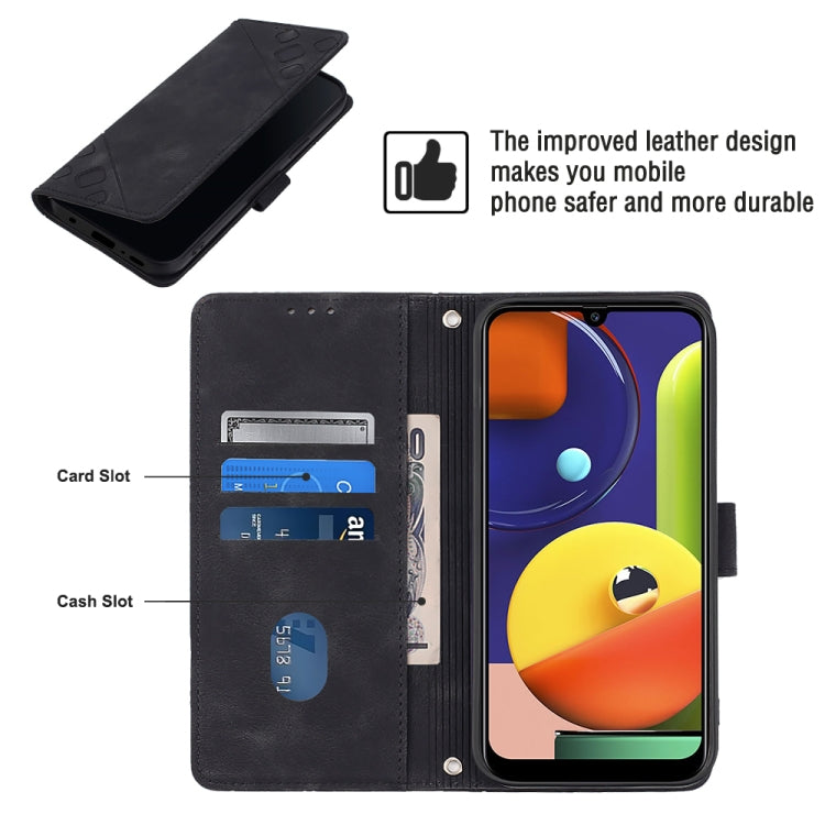 For Samsung Galaxy A50 / A30s / A50s Skin-feel Embossed Leather Phone Case