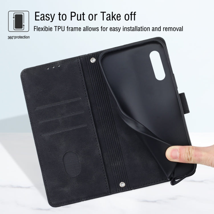 For Samsung Galaxy A50 / A30s / A50s Skin-feel Embossed Leather Phone Case