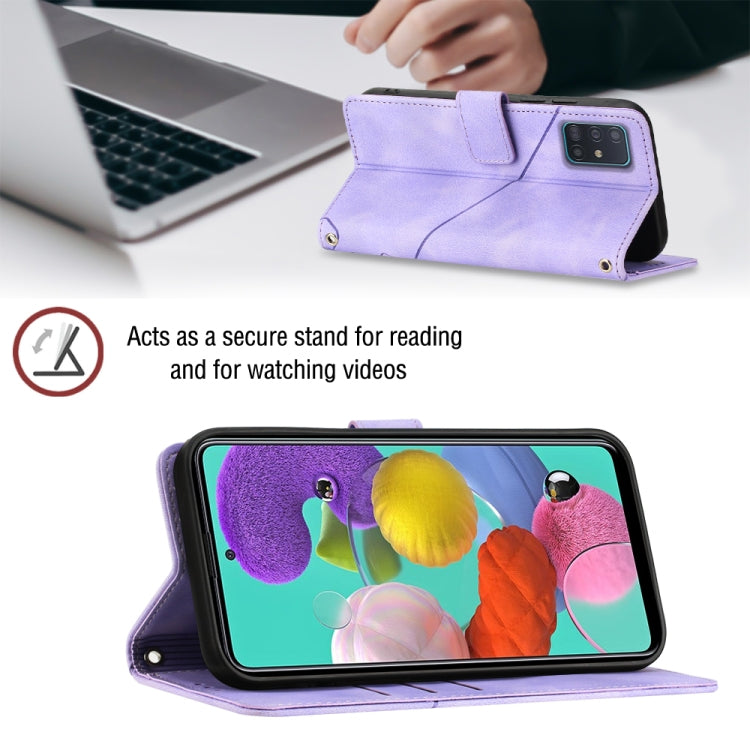 For Samsung Galaxy A51 / M40s Skin-feel Embossed Leather Phone Case