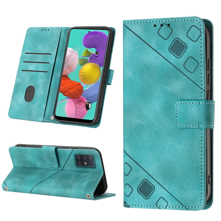 For Samsung Galaxy A51 / M40s Skin-feel Embossed Leather Phone Case