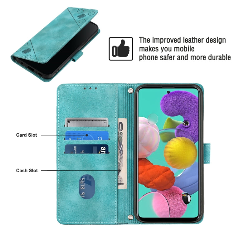 For Samsung Galaxy A51 / M40s Skin-feel Embossed Leather Phone Case