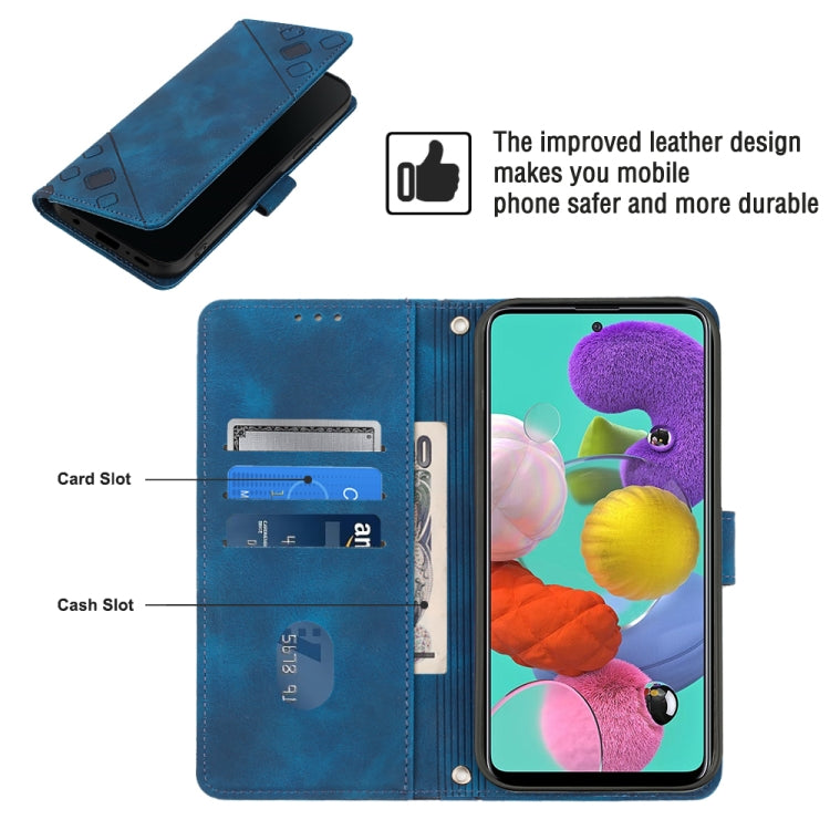 For Samsung Galaxy A51 / M40s Skin-feel Embossed Leather Phone Case