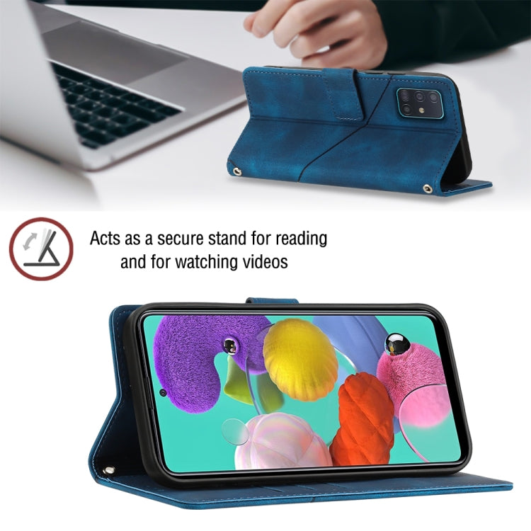 For Samsung Galaxy A51 / M40s Skin-feel Embossed Leather Phone Case