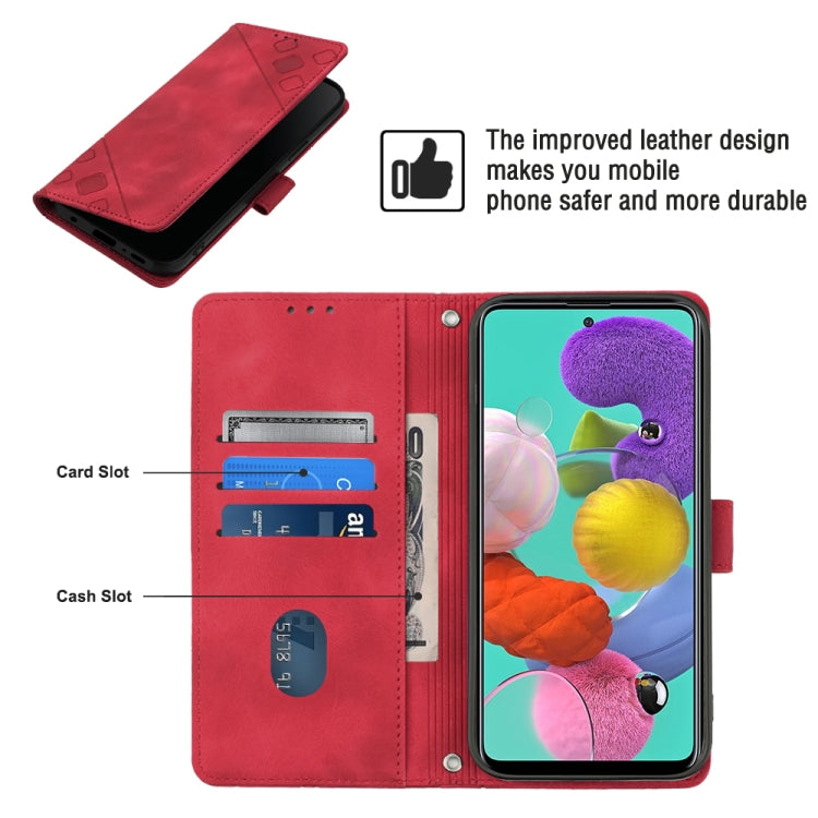 For Samsung Galaxy A51 / M40s Skin-feel Embossed Leather Phone Case
