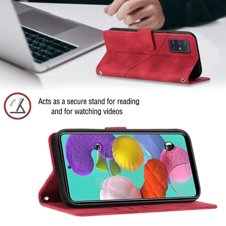 For Samsung Galaxy A51 / M40s Skin-feel Embossed Leather Phone Case