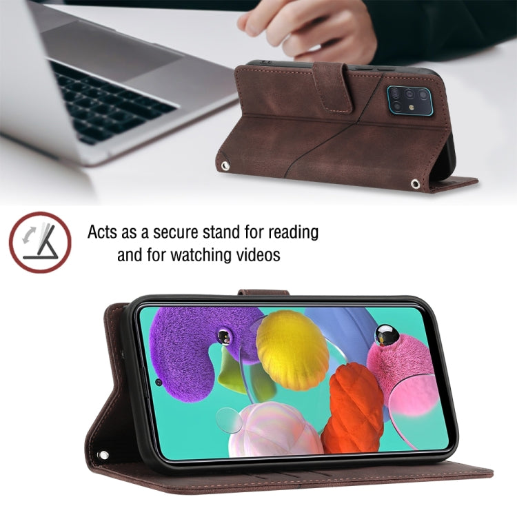 For Samsung Galaxy A51 / M40s Skin-feel Embossed Leather Phone Case