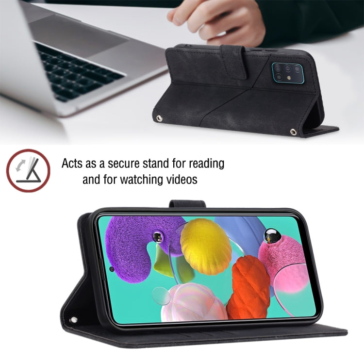For Samsung Galaxy A51 / M40s Skin-feel Embossed Leather Phone Case