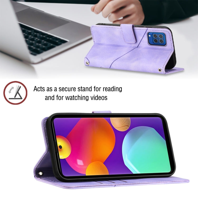 For Samsung Galaxy F62 / M62 Skin-feel Embossed Leather Phone Case