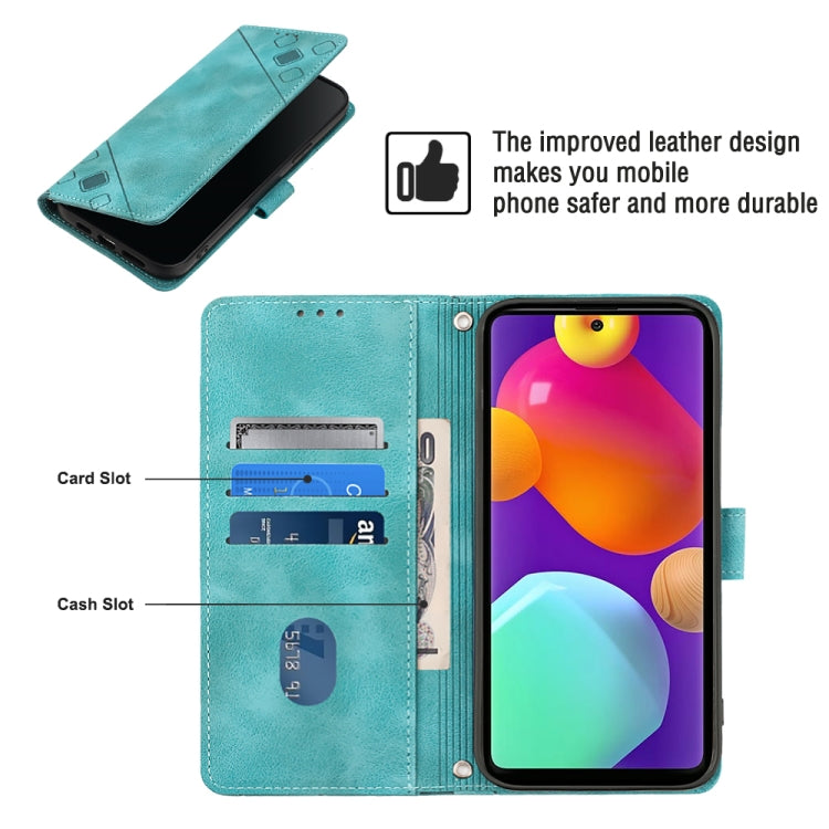 For Samsung Galaxy F62 / M62 Skin-feel Embossed Leather Phone Case