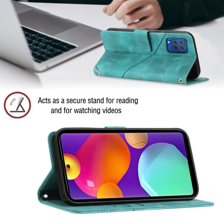For Samsung Galaxy F62 / M62 Skin-feel Embossed Leather Phone Case