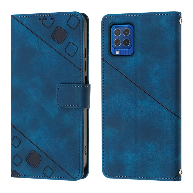 For Samsung Galaxy F62 / M62 Skin-feel Embossed Leather Phone Case