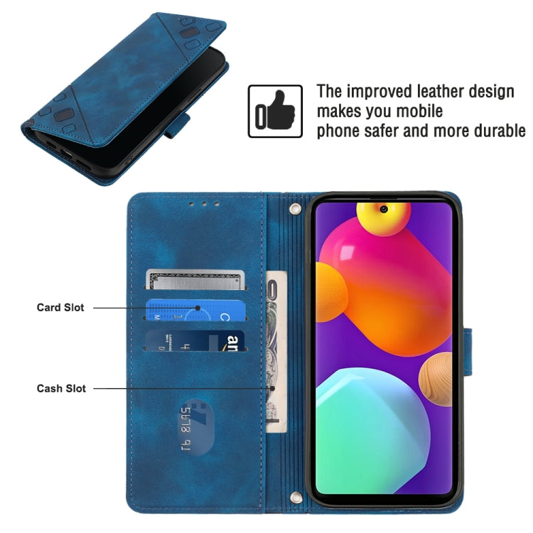 For Samsung Galaxy F62 / M62 Skin-feel Embossed Leather Phone Case