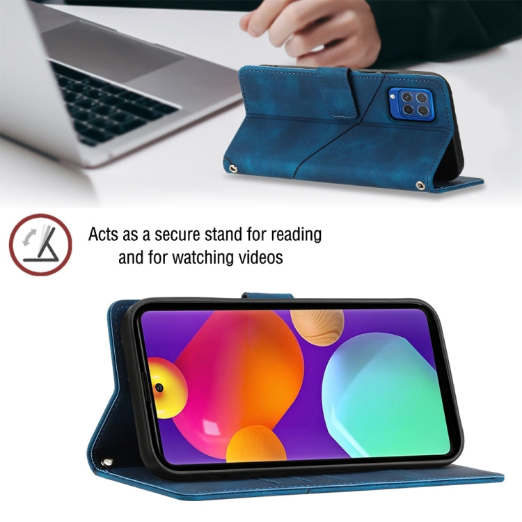 For Samsung Galaxy F62 / M62 Skin-feel Embossed Leather Phone Case
