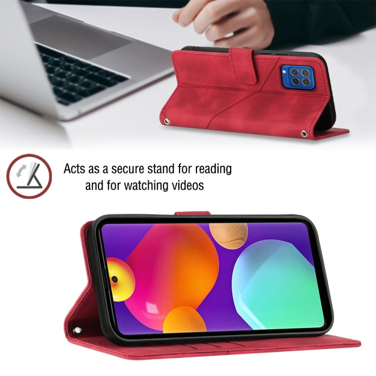For Samsung Galaxy F62 / M62 Skin-feel Embossed Leather Phone Case