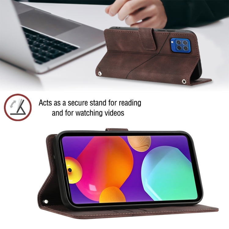 For Samsung Galaxy F62 / M62 Skin-feel Embossed Leather Phone Case