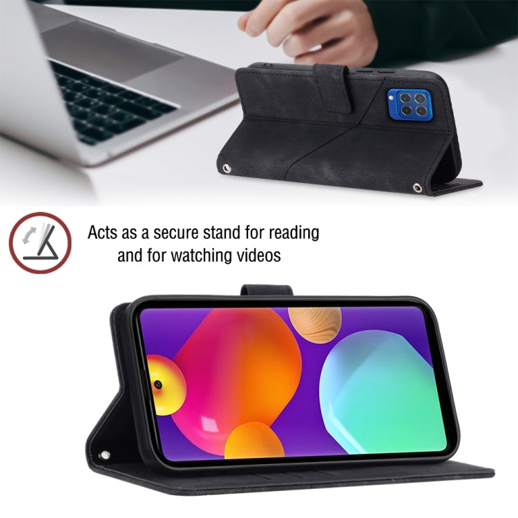For Samsung Galaxy F62 / M62 Skin-feel Embossed Leather Phone Case