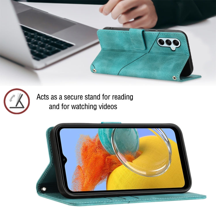 For Samsung Galaxy M14 5G Skin-feel Embossed Leather Phone Case