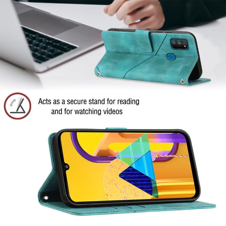 For Samsung Galaxy M30s / M21 Skin-feel Embossed Leather Phone Case