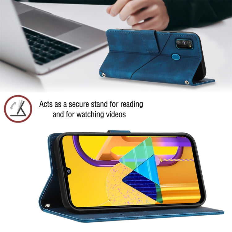 For Samsung Galaxy M30s / M21 Skin-feel Embossed Leather Phone Case