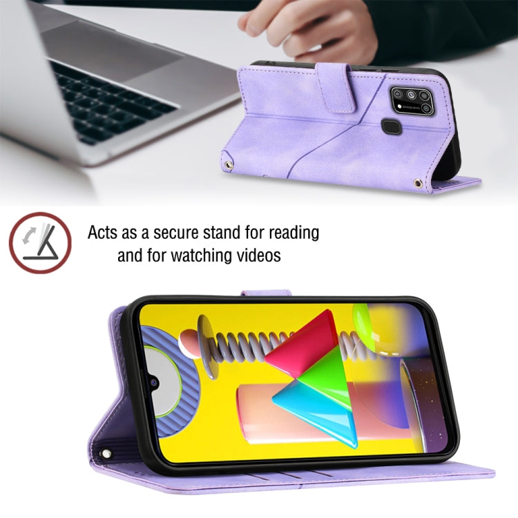 For Samsung Galaxy M31 / F41 / M21s Skin-feel Embossed Leather Phone Case